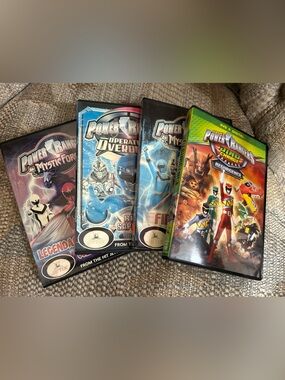 Vintage Power Ranger DVD bundle deal Set with Blue, Green, Red and Purple Covers